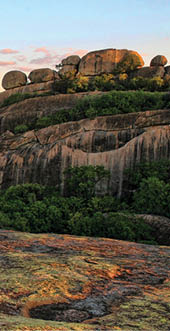 The picturesque rock formations of the Matopos National Park, Zimbabwe