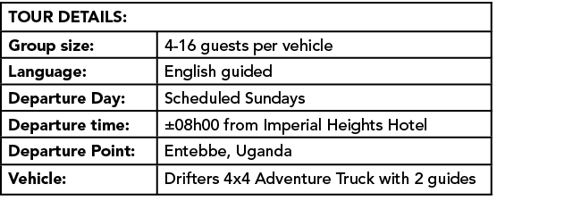 Tour Details: ,Group size:,4 16 guests per vehicle,Language:,English guided,Departure Day:,Scheduled Sundays,Departur...