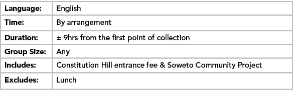 Language:,English ,Time:,By arrangement,Duration:,± 9hrs from the first point of collection ,Group Size:,Any,Includes...