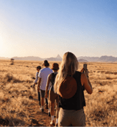 A zebra is walking across a red dirt field. AI generated content