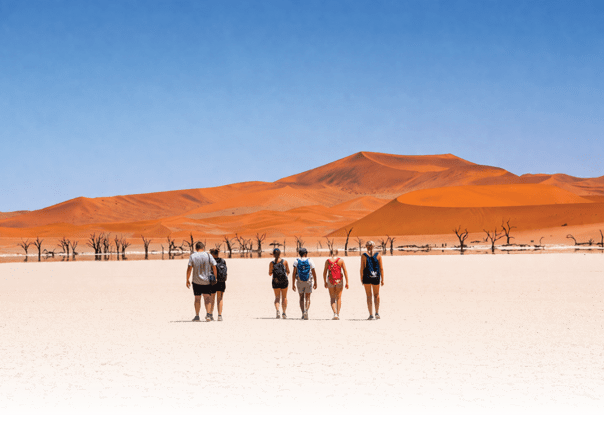 A group of people are standing around a green truck in a field. AI generated content