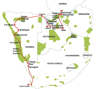 A map of South Africa with a red line going through it. Description generated by AI