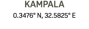 KAMPALA 0.3476° N, 32.5825° E 