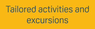 Tailored activities and excursions