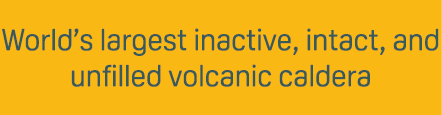World’s largest inactive, intact, and unfilled volcanic caldera