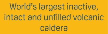 World’s largest inactive, intact and unfilled volcanic caldera