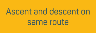 Ascent and descent on same route
