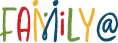 A colorful sign that says family. Description generated by AI