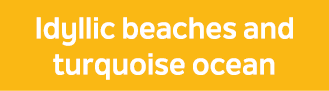 Idyllic beaches and turquoise ocean 