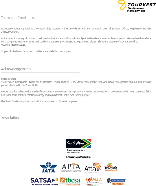 A flyer for Tourvest Management. Description generated by AI