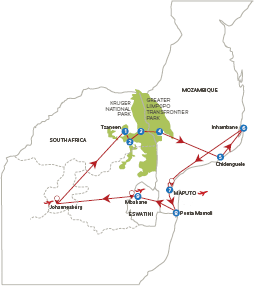 A map of South Africa with a red line going through it. AI generated content