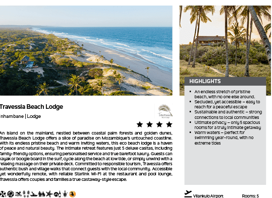 A beach resort with a palm tree in the background. Description generated by AI