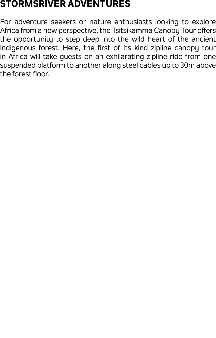 Stormsriver Adventures For adventure seekers or nature enthusiasts looking to explore Africa from a new perspective, ...