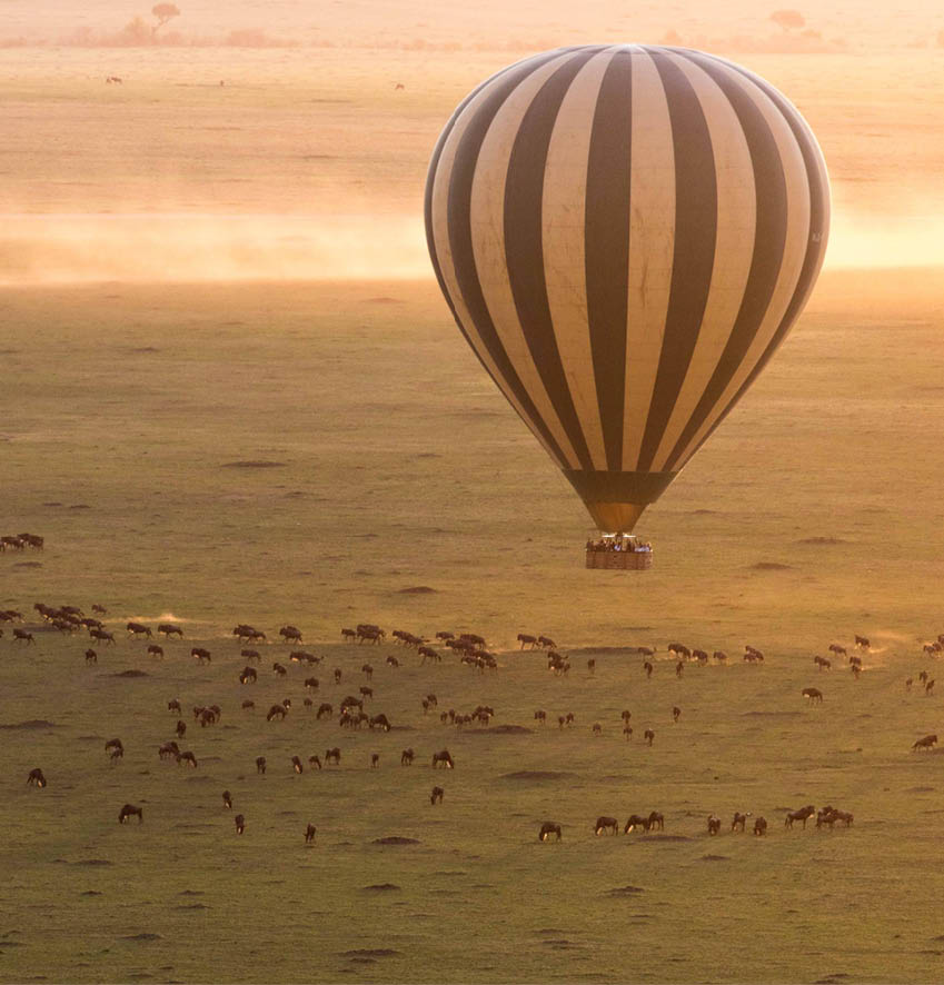 hot air ballon ride in Masai Mara