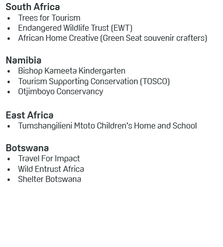 South Africa • Trees for Tourism • Endangered Wildlife Trust (EWT) • African Home Creative (Green Seat souvenir craft...