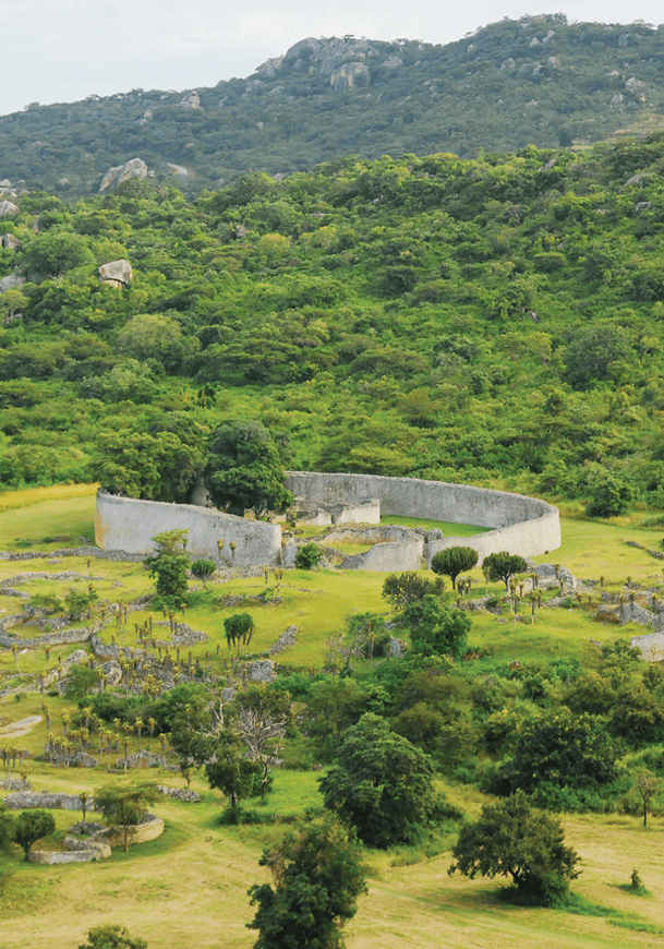 An overview of the Great Zimbabwe Ruins, Zimbabwe, Africa