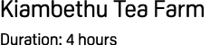 Kiambethu Tea Farm Duration: 4 hours
