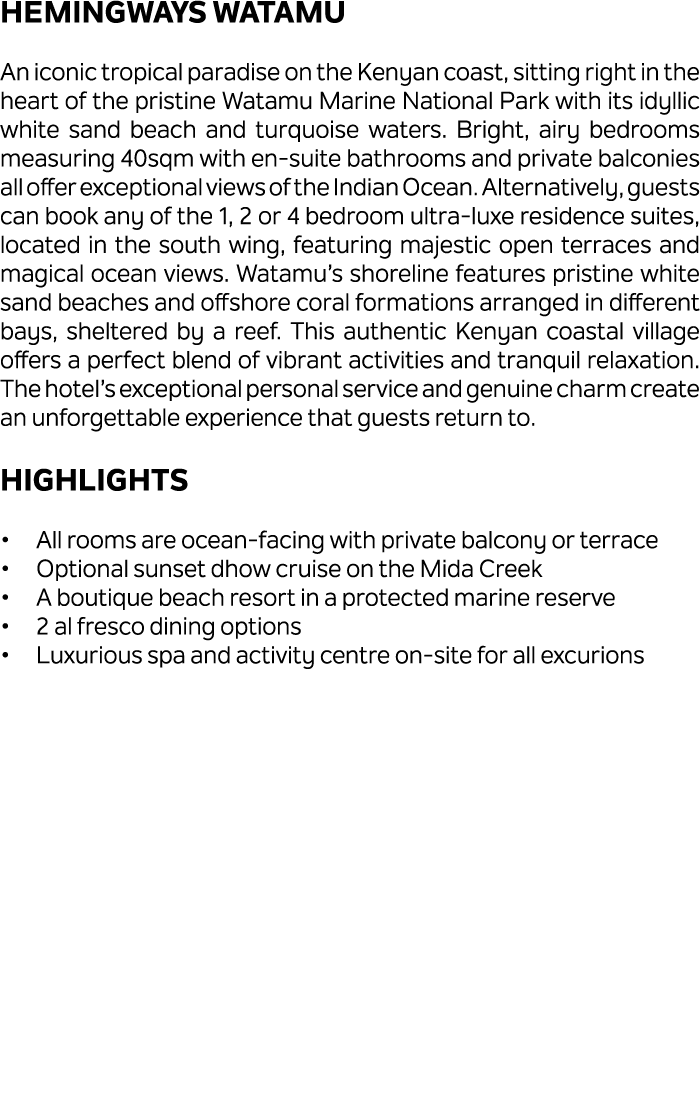 Hemingways Watamu An iconic tropical paradise on the Kenyan coast, sitting right in the heart of the pristine Watamu ...