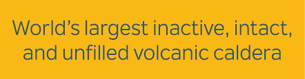 World’s largest inactive, intact, and unfilled volcanic caldera