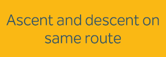 Ascent and descent on same route