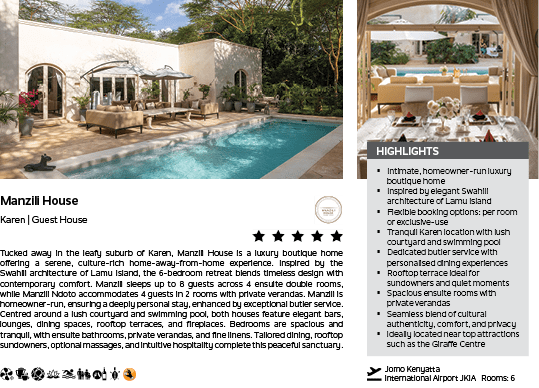 A magazine advertisement for a house with a pool and a dining table. Description generated by AI