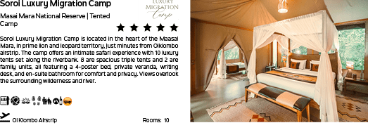 A luxury tent camp with a canopy and a bed. Description generated by AI