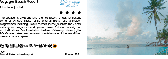 A picture of a beach resort with a blue ocean and palm trees. Description generated by AI