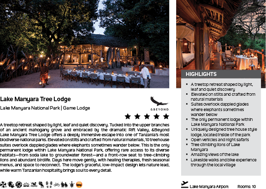A brochure for Lake Marjara Tree Lodge. Description generated by AI