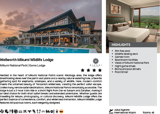 A website page for the Milwaukee Wilderness Lodge. Description generated by AI