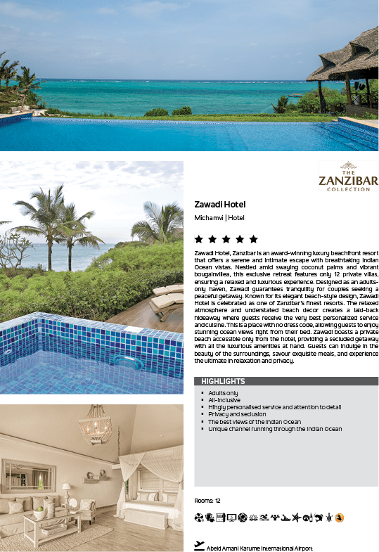A hotel advertisement with a picture of a pool and a beach. Description generated by AI