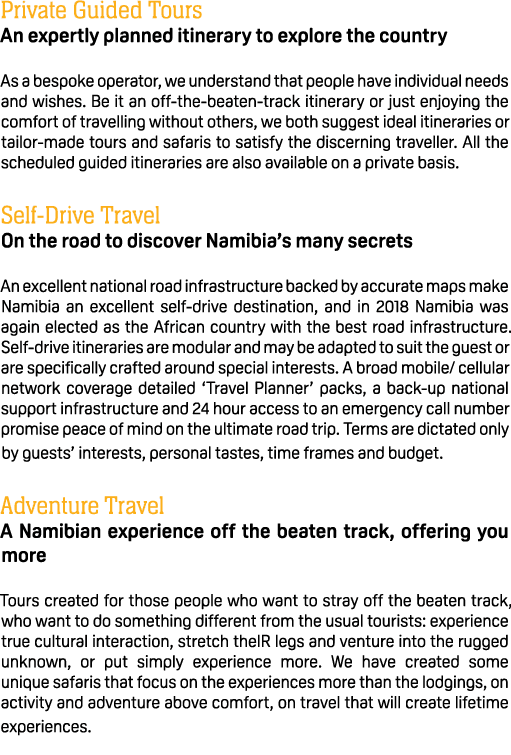 Private Guided Tours An expertly planned itinerary to explore the country As a bespoke operator, we understand that p...