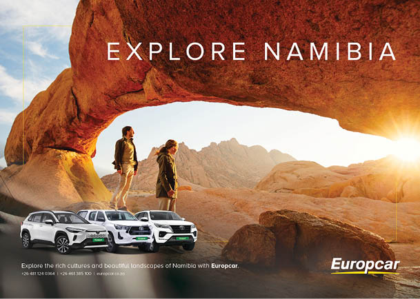 An advertisement for a car company, featuring a man and woman standing in front of a rock formation. AI generated content