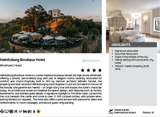 A hotel advertisement with a picture of a building and a description of the hotel. AI generated content