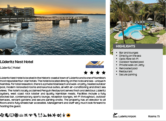 A hotel advertisement for the Lodderz Nest Hotel. AI generated content