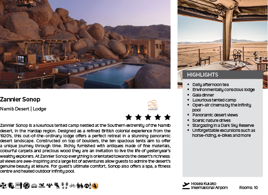 A hotel advertisement for Zarier Sopi in the desert. AI generated content