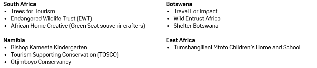 South Africa • Trees for Tourism • Endangered Wildlife Trust (EWT) • African Home Creative (Green Seat souvenir craft...