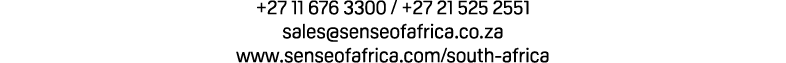 +27 11 676 3300 / +27 21 525 2551 sales@senseofafrica.co.za www.senseofafrica.com/south africa
