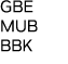 GBE MUB BBK