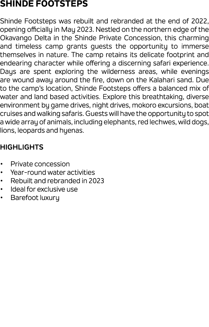 Shinde Footsteps Shinde Footsteps was rebuilt and rebranded at the end of 2022, opening officially in May 2023. Nestl...