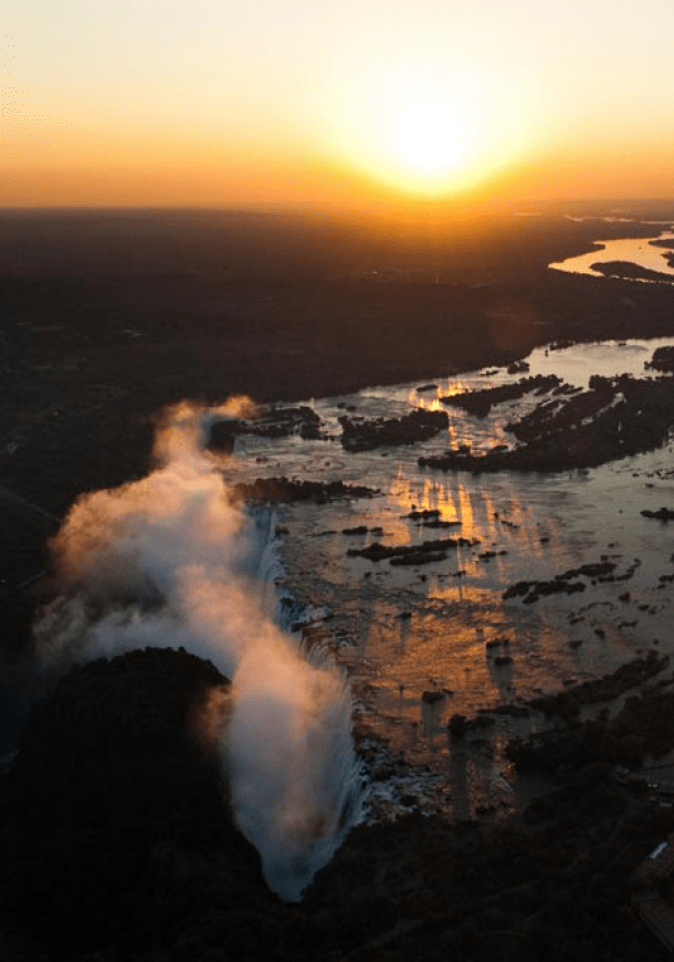 Victoria Falls seen from the air, Zambia/Zimbabwe