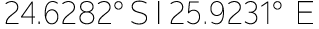24.6282° S I 25.9231° E