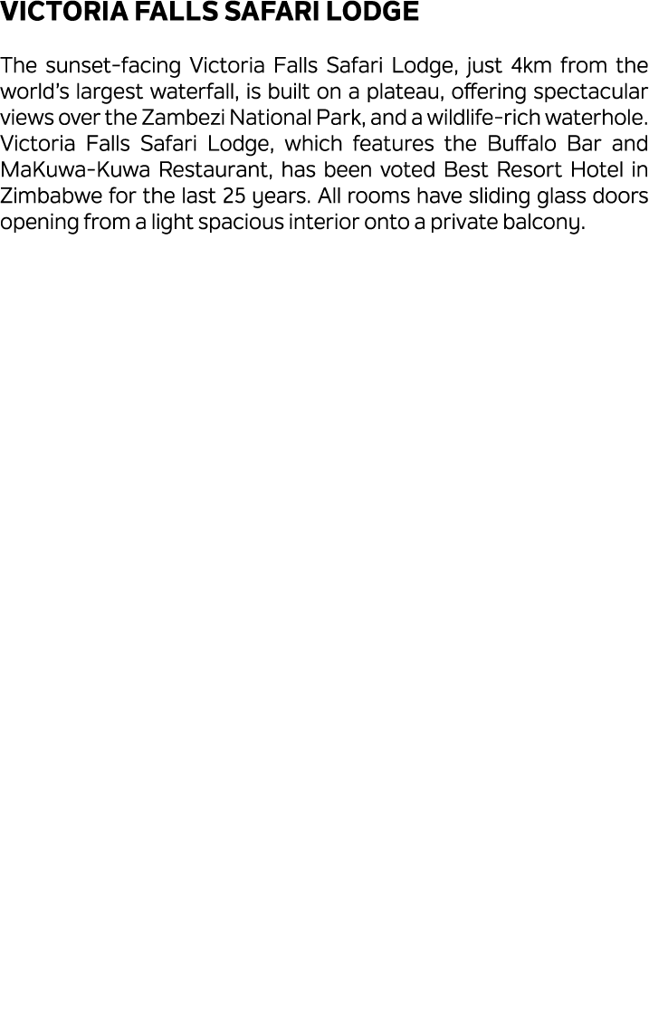 Victoria Falls Safari Lodge The sunset facing Victoria Falls Safari Lodge, just 4km from the world’s largest waterfal...