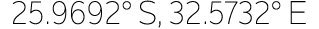25.9692° S, 32.5732° E