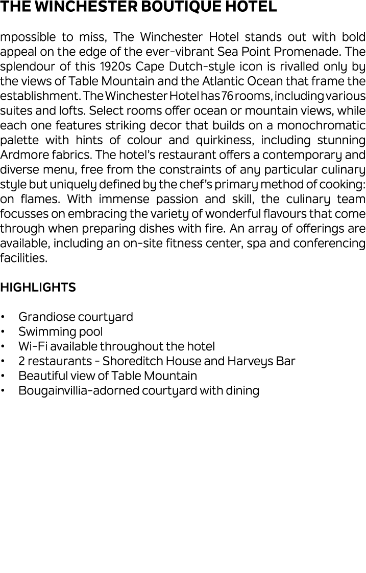 The Winchester Boutique Hotel mpossible to miss, The Winchester Hotel stands out with bold appeal on the edge of the ...