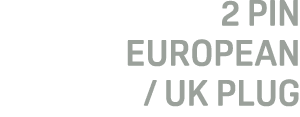 2 pin european / uk plug