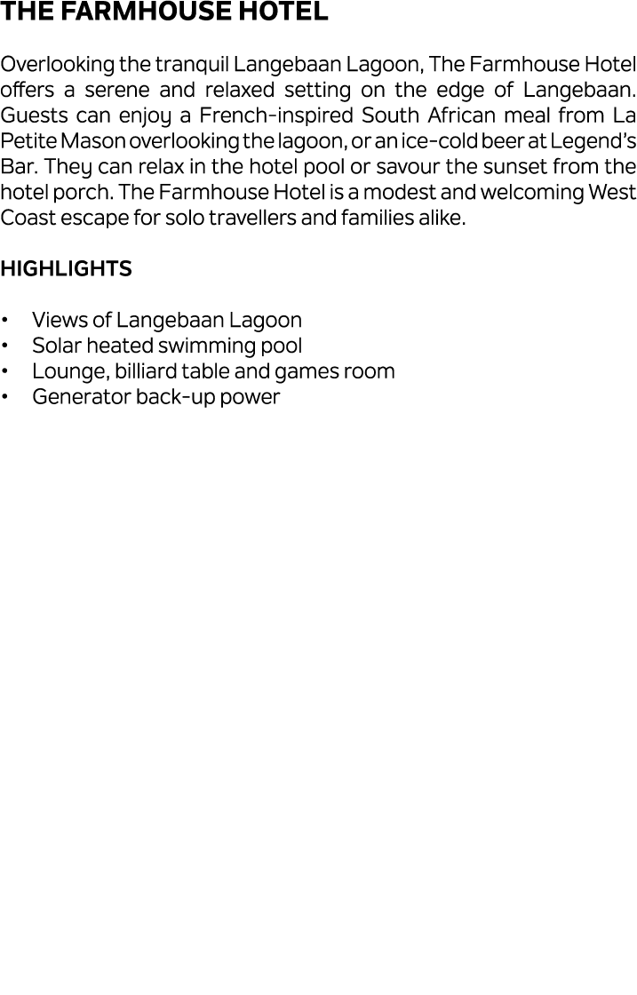 The Farmhouse Hotel Overlooking the tranquil Langebaan Lagoon, The Farmhouse Hotel offers a serene and relaxed settin...