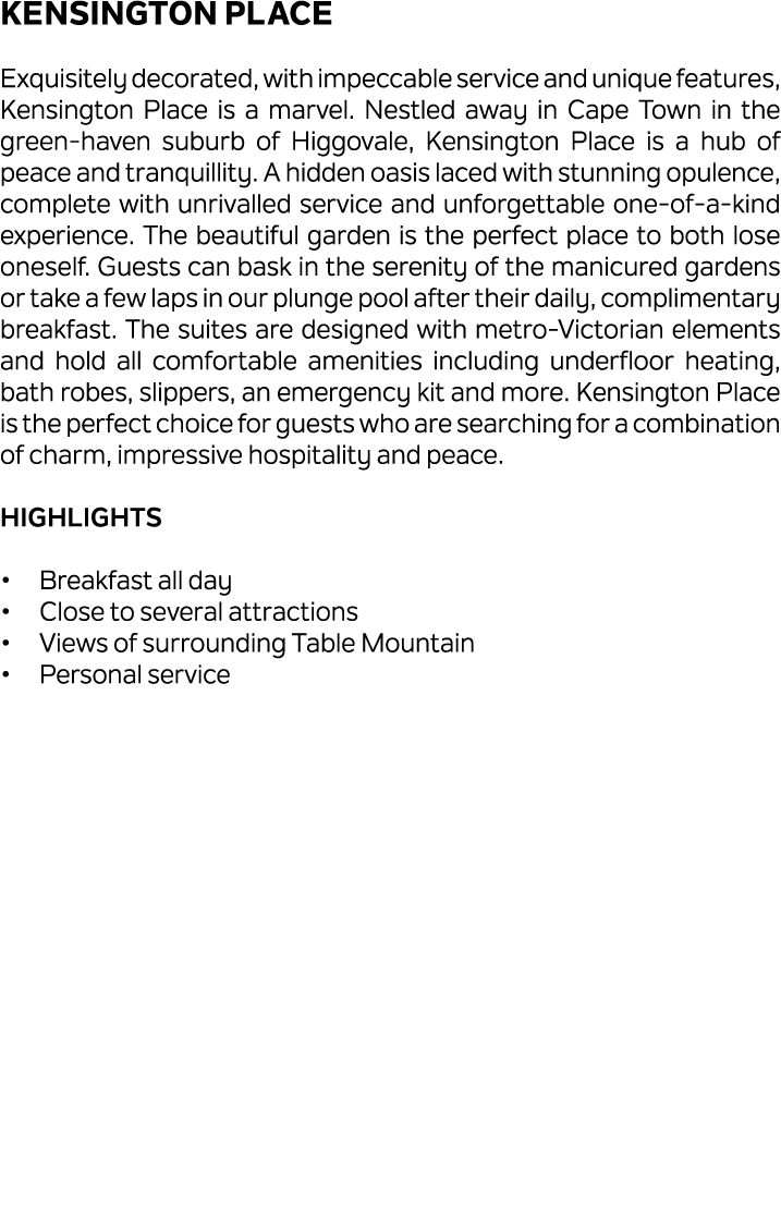 Kensington Place Exquisitely decorated, with impeccable service and unique features, Kensington Place is a marvel. Ne...