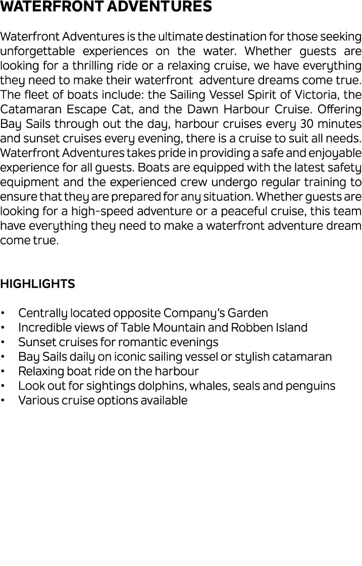 Waterfront Adventures Waterfront Adventures is the ultimate destination for those seeking unforgettable experiences o...