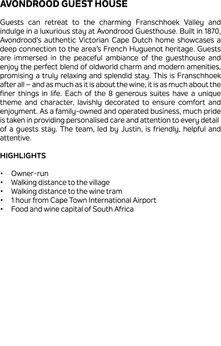 Avondrood Guest House Guests can retreat to the charming Franschhoek Valley and indulge in a luxurious stay at Avondr...