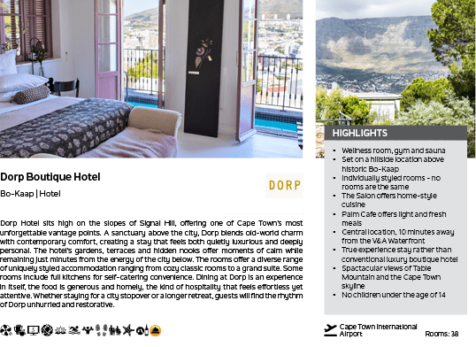 A hotel advertisement for the D'or Boutique Hotel. Description generated by AI